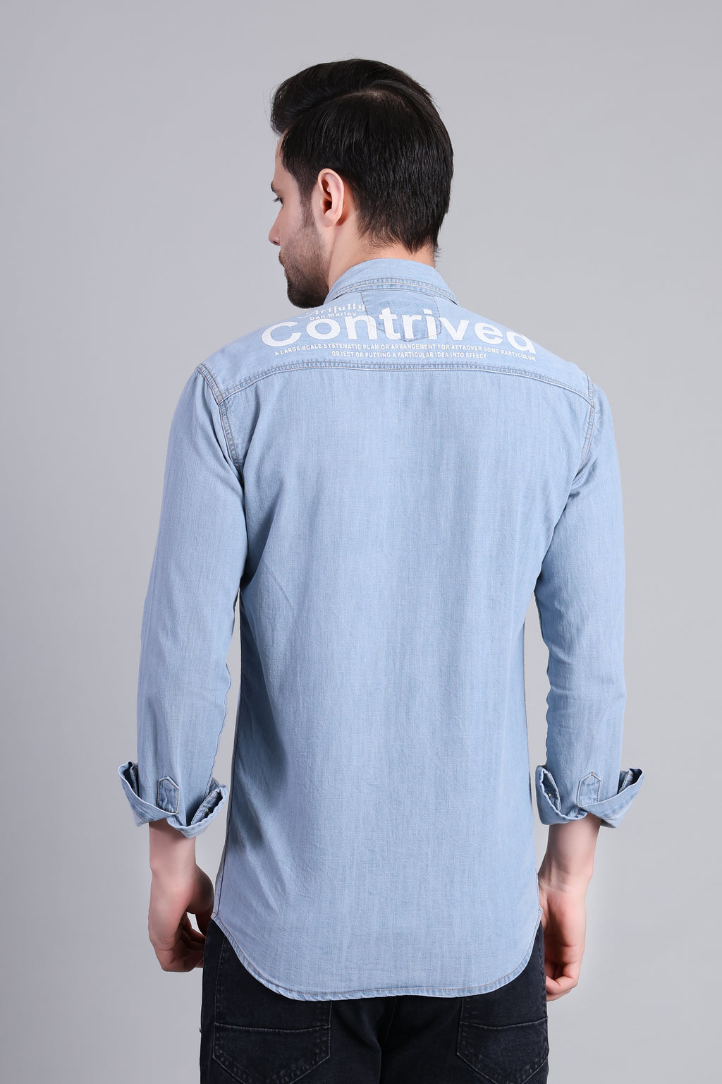 Mid Blue Classic Washed Denim Shirt