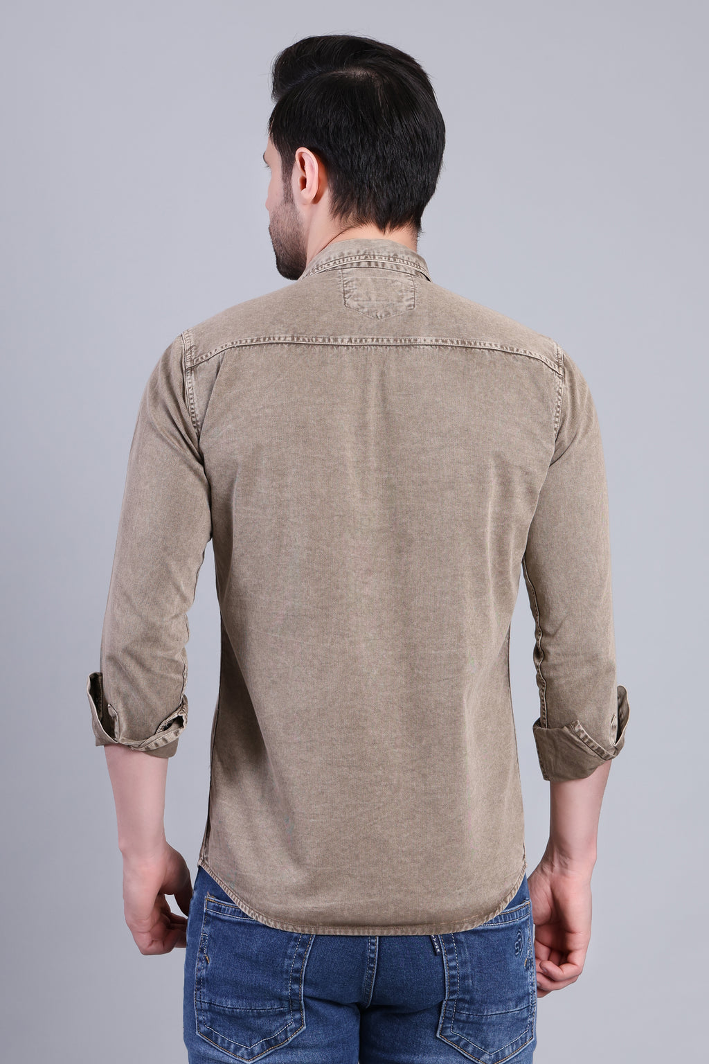Olive Brown Premium Casual Shirt For Men