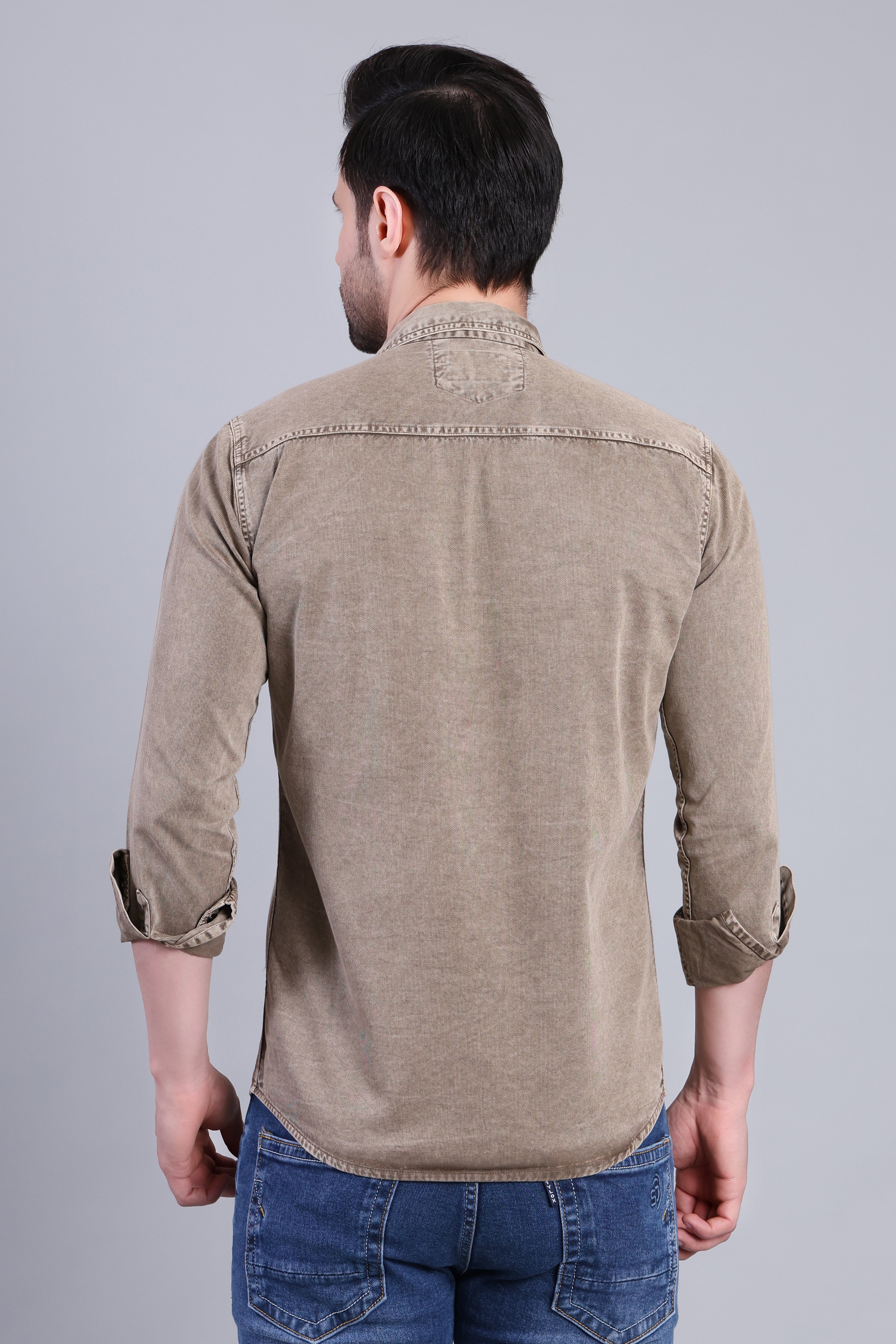 Olive Brown Premium Casual Shirt For Men